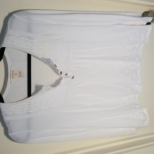 Sundance white long sleeved blouse